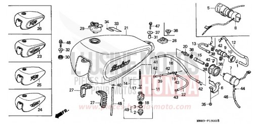RESERVOIR A CARBURANT/POMPE A CARBURANT VT1100CJ de 1988